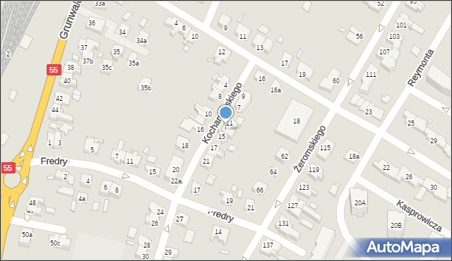 Kwidzyn, Kochanowskiego Jana, 13, mapa Kwidzyn