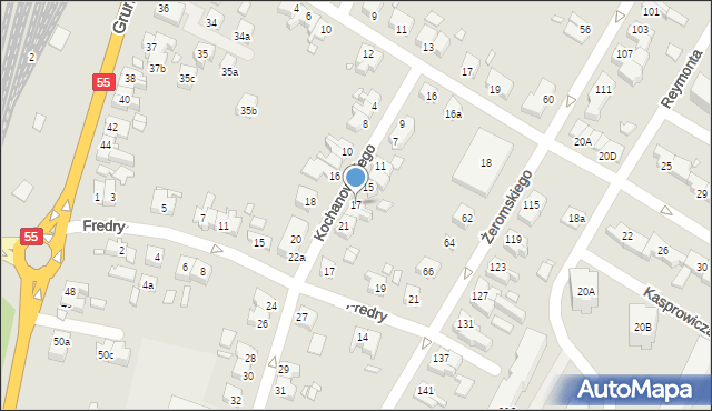 Kwidzyn, Kochanowskiego Jana, 17, mapa Kwidzyn