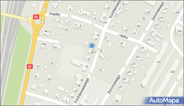 Kwidzyn, Kochanowskiego Jana, 30, mapa Kwidzyn