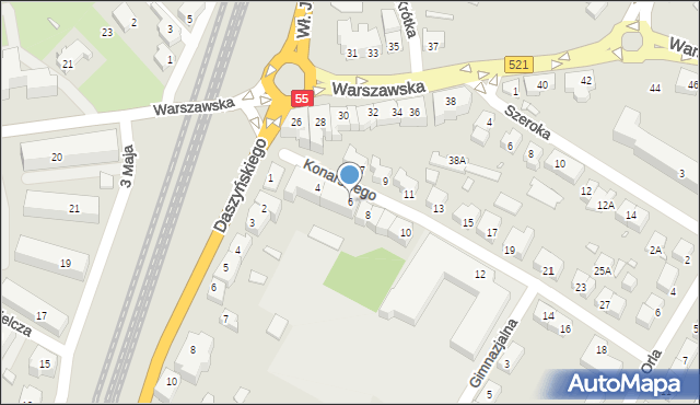 Kwidzyn, Konarskiego, 6, mapa Kwidzyn