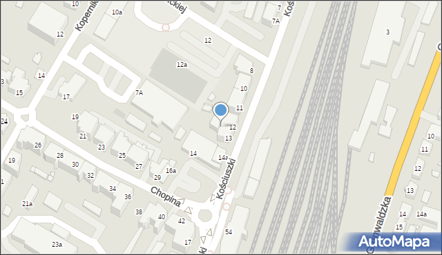 Kwidzyn, Kościuszki Tadeusza, gen., 13a, mapa Kwidzyn