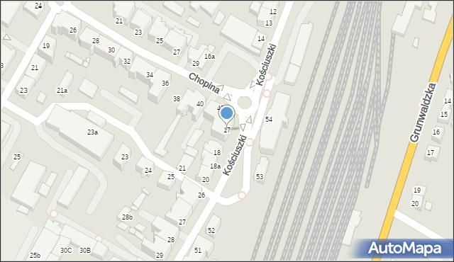 Kwidzyn, Kościuszki Tadeusza, gen., 17, mapa Kwidzyn