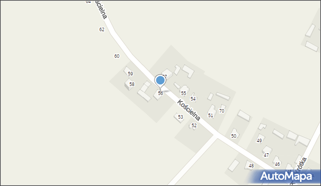 Łabunie, Kościelna, 56, mapa Łabunie