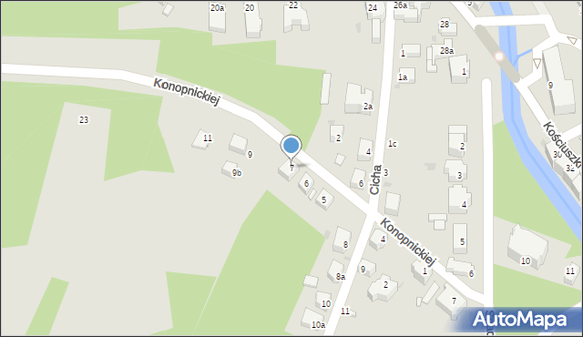 Lądek-Zdrój, Konopnickiej Marii, 7, mapa Lądek-Zdrój