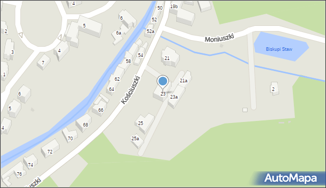 Lądek-Zdrój, Kościuszki Tadeusza, gen., 23, mapa Lądek-Zdrój