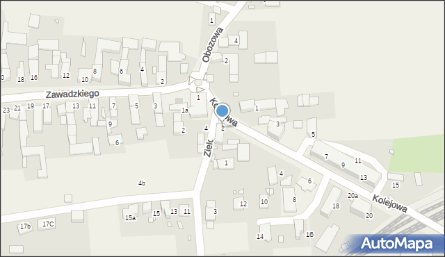 Łambinowice, Kolejowa, 2, mapa Łambinowice