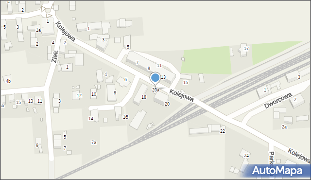 Łambinowice, Kolejowa, 20a, mapa Łambinowice