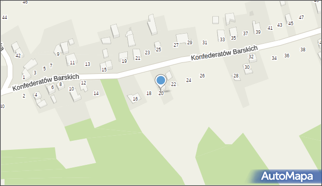 Lanckorona, Konfederatów Barskich, 20, mapa Lanckorona