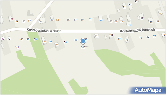 Lanckorona, Konfederatów Barskich, 546, mapa Lanckorona