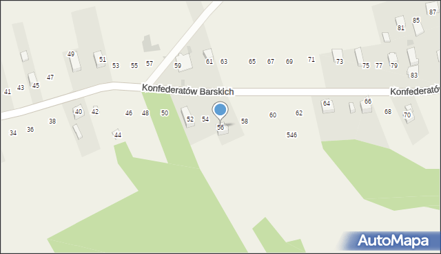 Lanckorona, Konfederatów Barskich, 56, mapa Lanckorona