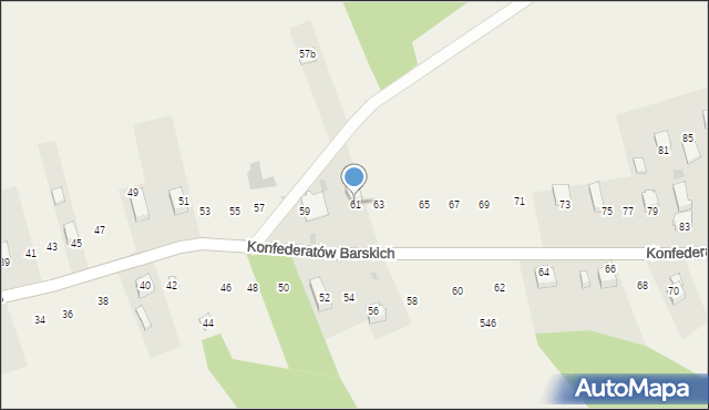 Lanckorona, Konfederatów Barskich, 61, mapa Lanckorona