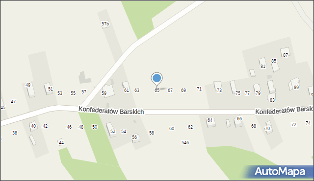 Lanckorona, Konfederatów Barskich, 65, mapa Lanckorona