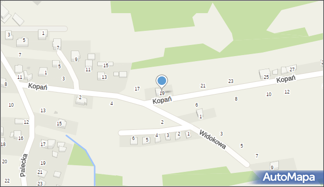 Lanckorona, Kopań, 19, mapa Lanckorona