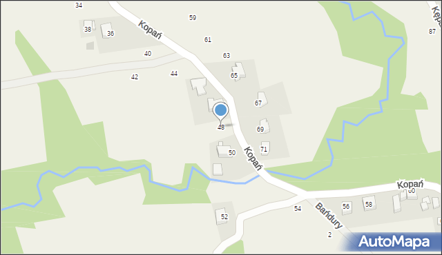 Lanckorona, Kopań, 48, mapa Lanckorona