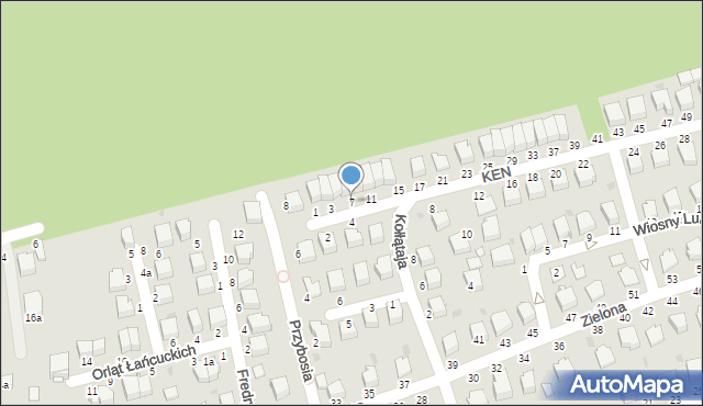 Łańcut, Komisji Edukacji Narodowej, 7, mapa Łańcut