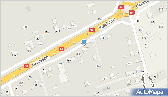 Łańcut, Kościuszki Tadeusza, gen., 84a, mapa Łańcut