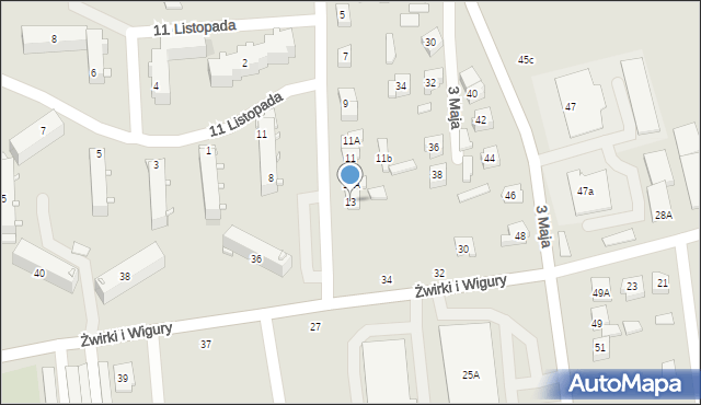 Łapy, Konopnickiej Marii, 13, mapa Łapy
