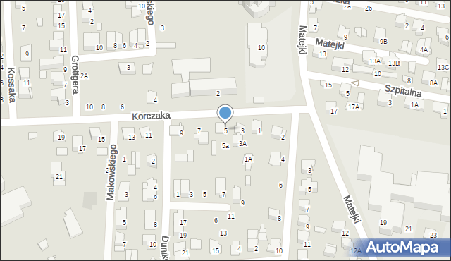 Łapy, Korczaka Janusza, 5, mapa Łapy