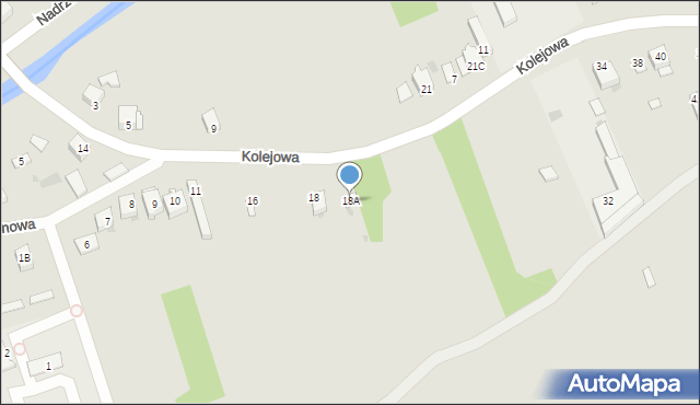 Łaskarzew, Kolejowa, 18A, mapa Łaskarzew