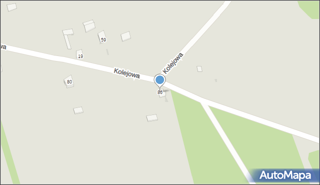 Łaskarzew, Kolejowa, 86, mapa Łaskarzew