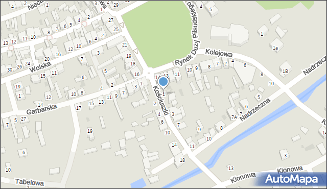 Łaskarzew, Kościuszki Tadeusza, gen., 1, mapa Łaskarzew