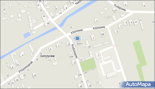 Łaskarzew, Kościuszki Tadeusza, gen., 17, mapa Łaskarzew