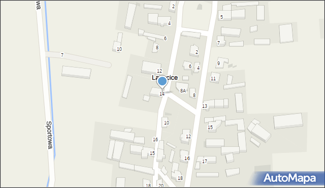 Lasocice, Kościelna, 14, mapa Lasocice