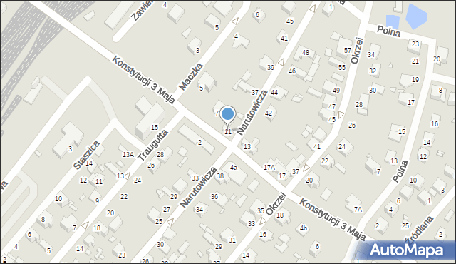 Łazy, Konstytucji 3 Maja, 11, mapa Łazy