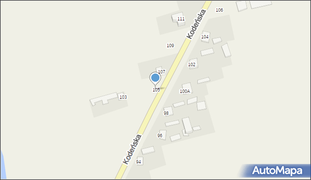 Lebiedziew, Kodeńska, 105, mapa Lebiedziew