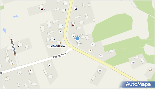 Lebiedziew, Kodeńska, 4, mapa Lebiedziew