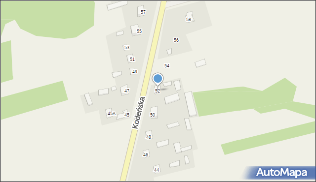 Lebiedziew, Kodeńska, 52, mapa Lebiedziew