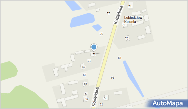 Lebiedziew, Kodeńska, 73, mapa Lebiedziew