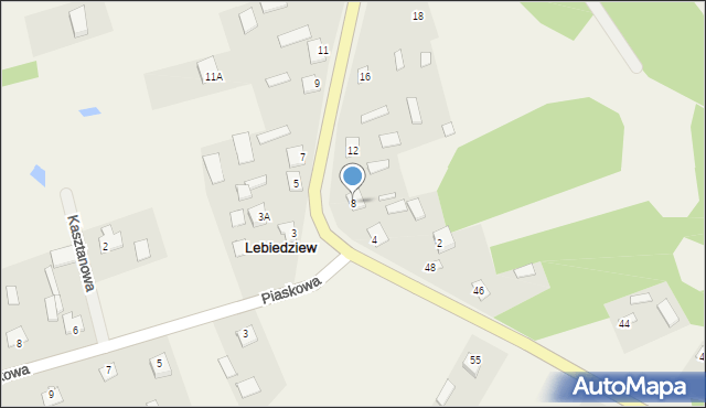 Lebiedziew, Kodeńska, 8, mapa Lebiedziew