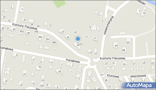 Lębork, Komuny Paryskiej, 14, mapa Lębork