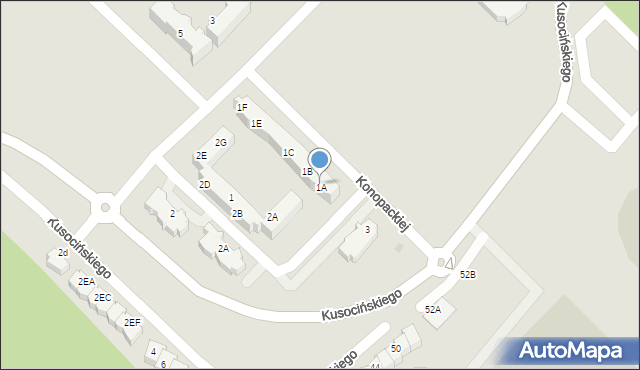 Lębork, Konopackiej Haliny, 3b/9, mapa Lębork