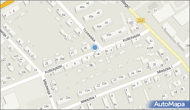 Lębork, Kościuszki Tadeusza, gen., 4A, mapa Lębork