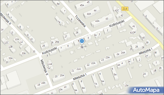 Lębork, Kościuszki Tadeusza, gen., 5B, mapa Lębork