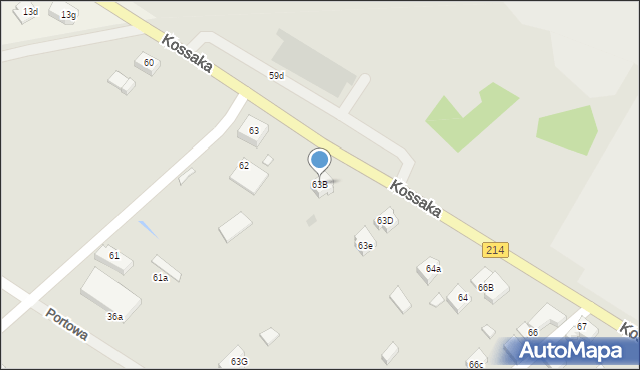 Lębork, Kossaka, 63B, mapa Lębork