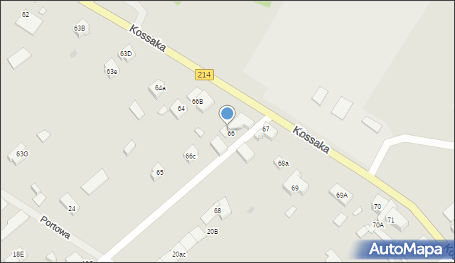 Lębork, Kossaka, 66A, mapa Lębork