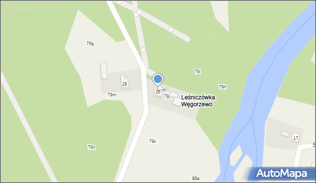 Lędyczek, Kościuszki Tadeusza, gen., 26, mapa Lędyczek