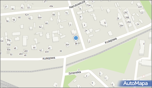 Legionowo, Kolejowa, 36, mapa Legionowo