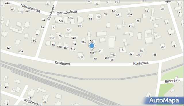 Legionowo, Kolejowa, 50b, mapa Legionowo