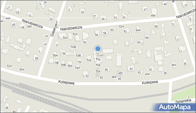 Legionowo, Kolejowa, 50h, mapa Legionowo