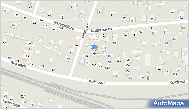 Legionowo, Kolejowa, 56, mapa Legionowo