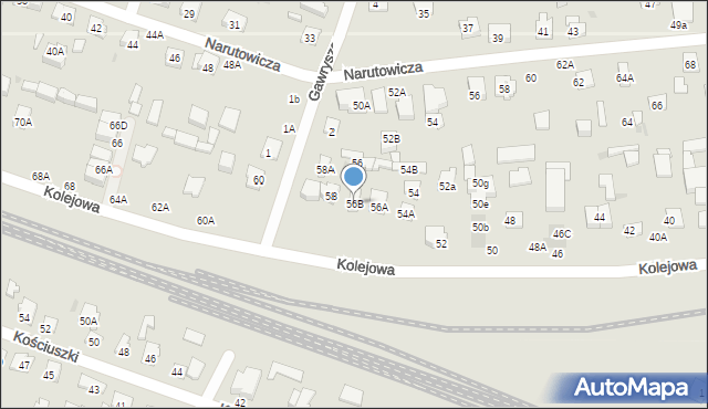 Legionowo, Kolejowa, 56B, mapa Legionowo