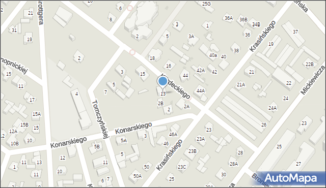 Legionowo, Kordeckiego Augustyna, ks., 13, mapa Legionowo