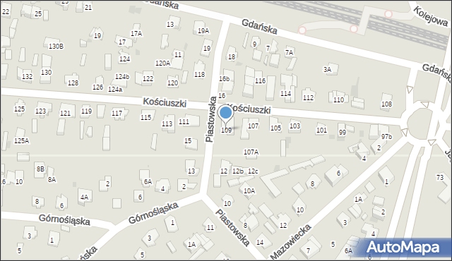 Legionowo, Kościuszki Tadeusza, gen., 109, mapa Legionowo