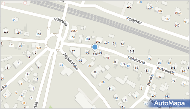 Legionowo, Kościuszki Tadeusza, gen., 93A, mapa Legionowo