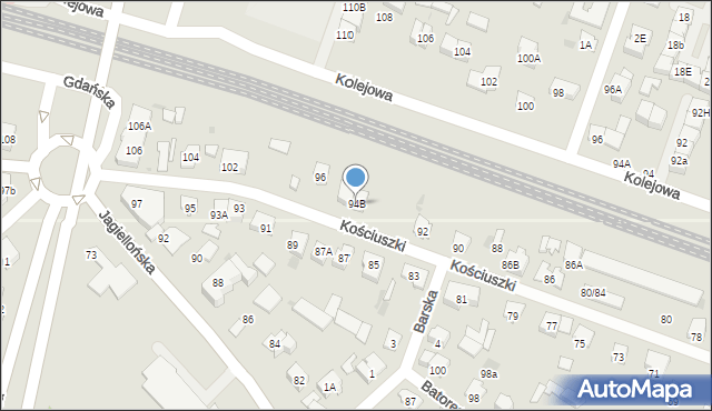 Legionowo, Kościuszki Tadeusza, gen., 94B, mapa Legionowo