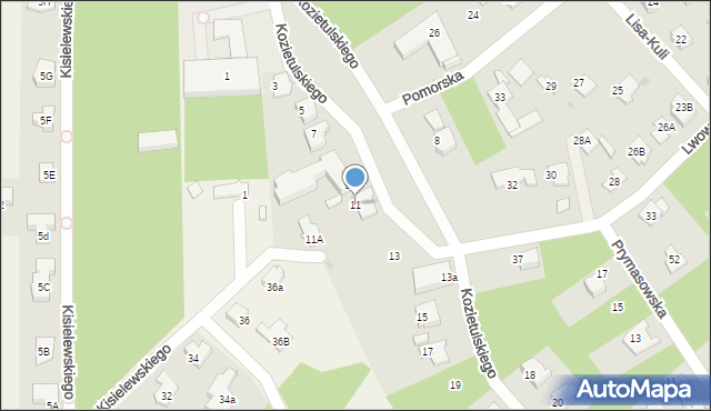 Legionowo, Kozietulskiego Jana Leona, płk., 11, mapa Legionowo
